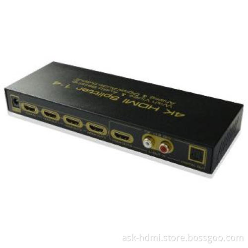 HDMI 1.4 analog 7.1 splitter 1x4